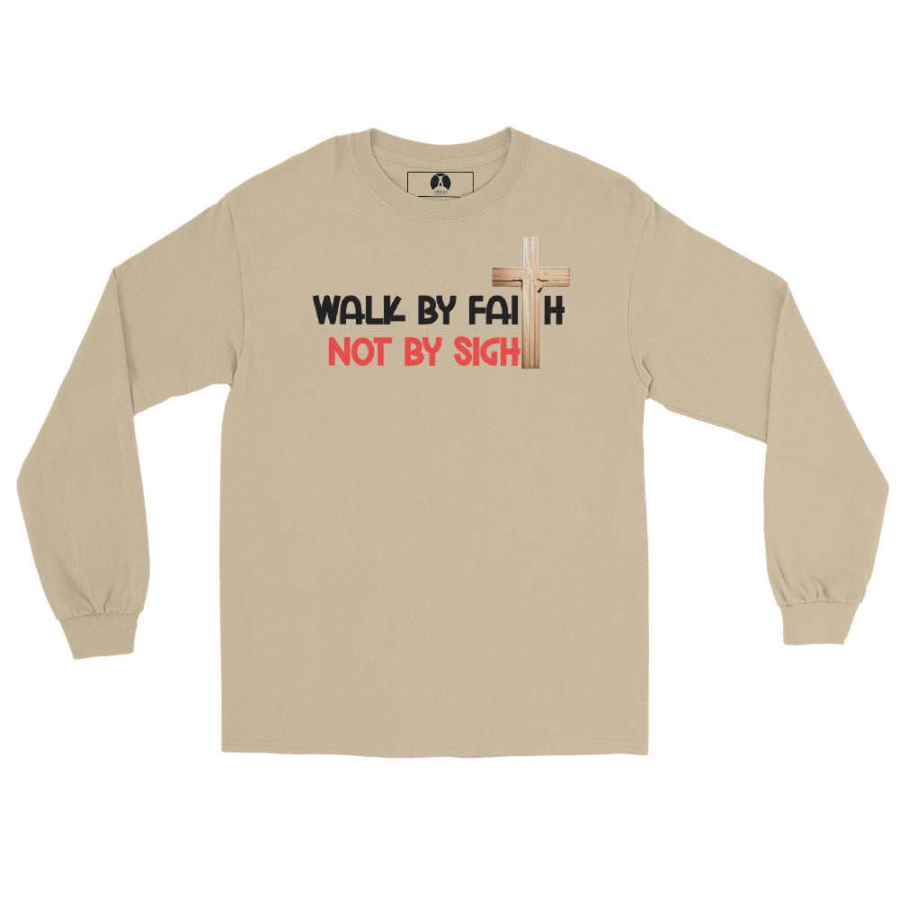 Walk by faith - Men’s Long Sleeve Shirt