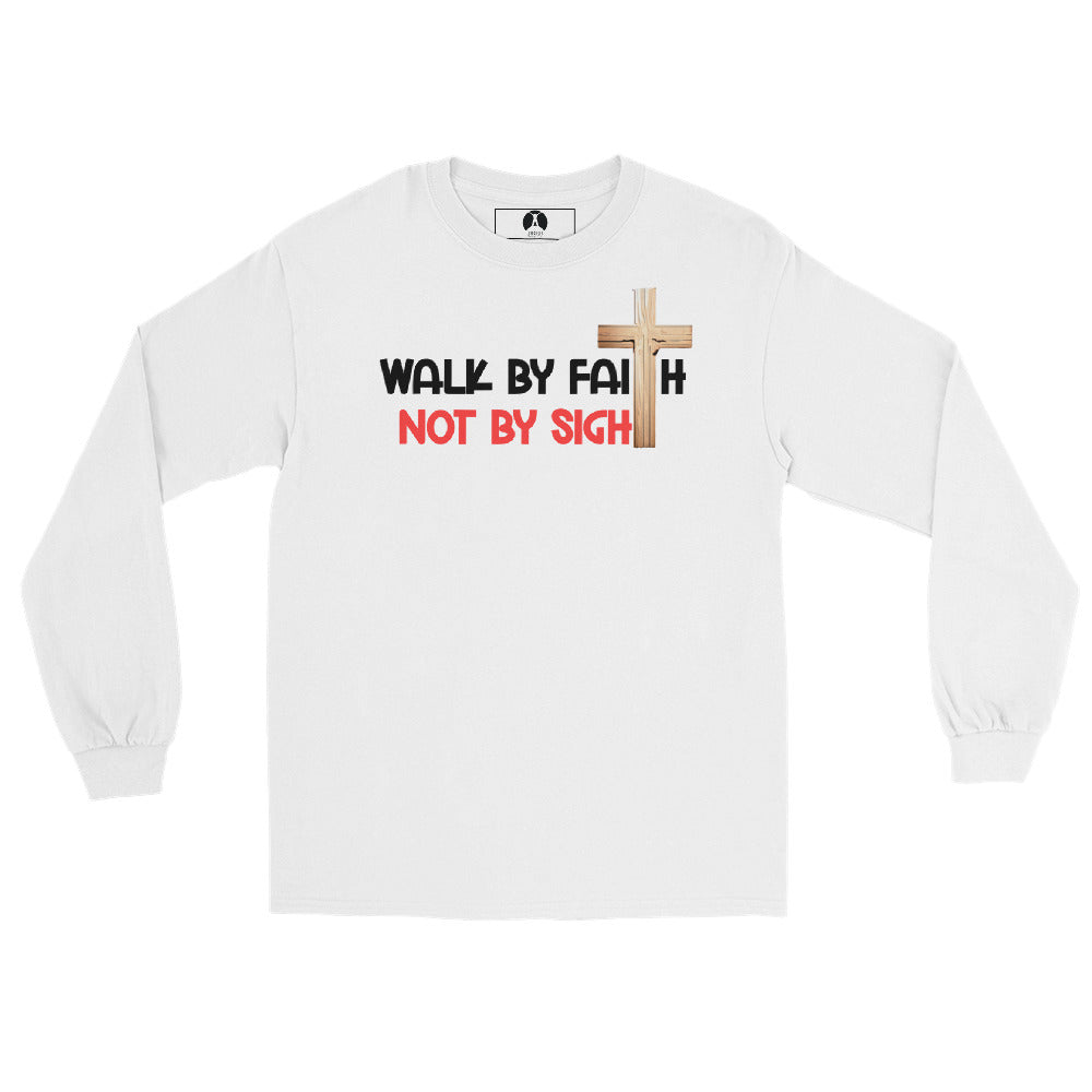 Walk by faith - Men’s Long Sleeve Shirt