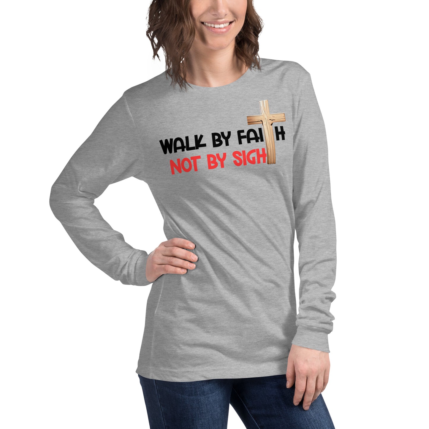 Walk by faith - Women's Long Sleeve Tee